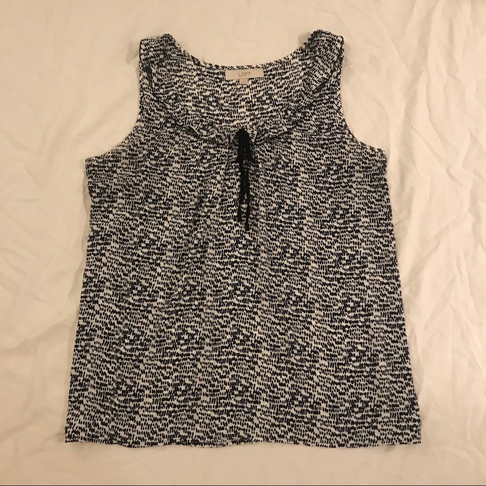 LOFT Black & Blue Tank Top
